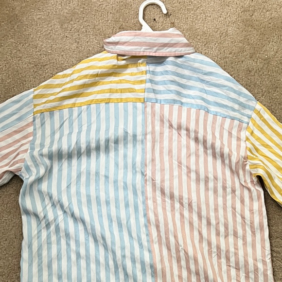 Striped Pastel Button Down Shirt - Picture 3 of 3